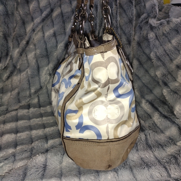 COACH Alexandra Chsin Link Clover Signature C Multicolor Shoulder Bag - Picture 6 of 10